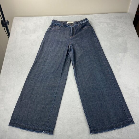 Weekend Max Mara Flared High Waist Women's Sz 29x29 Cotton Denim Jeans - Picture 3 of 14